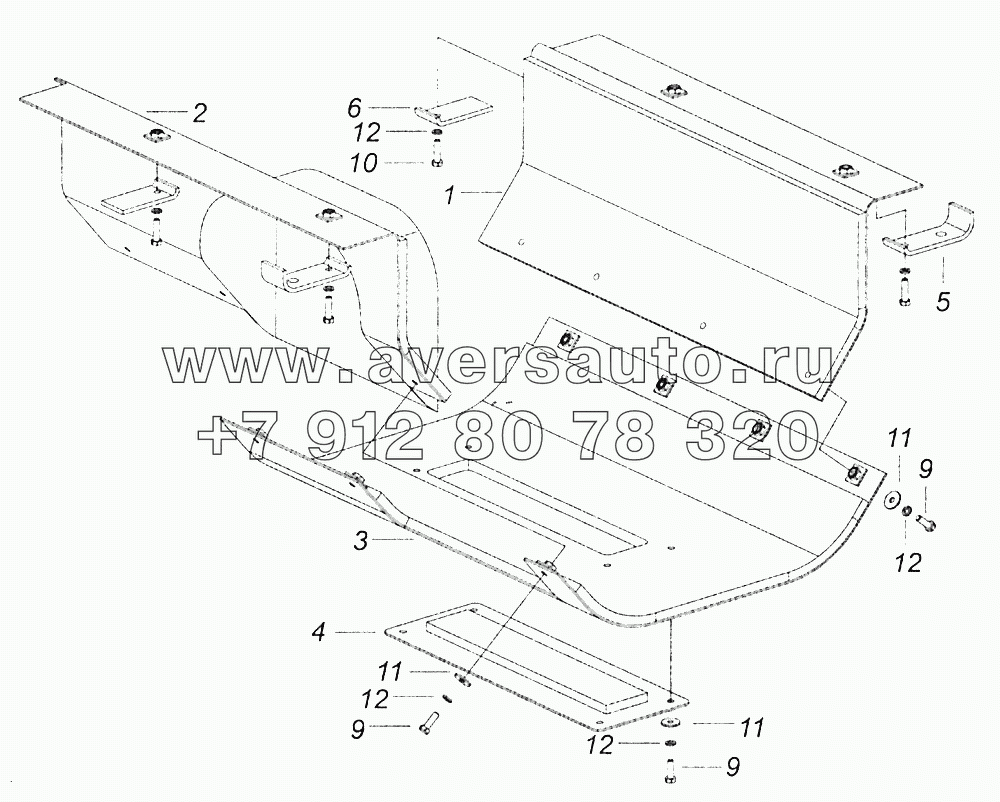 5308-1580004-10 Установка нижнего шумоизоляционного экрана КПП