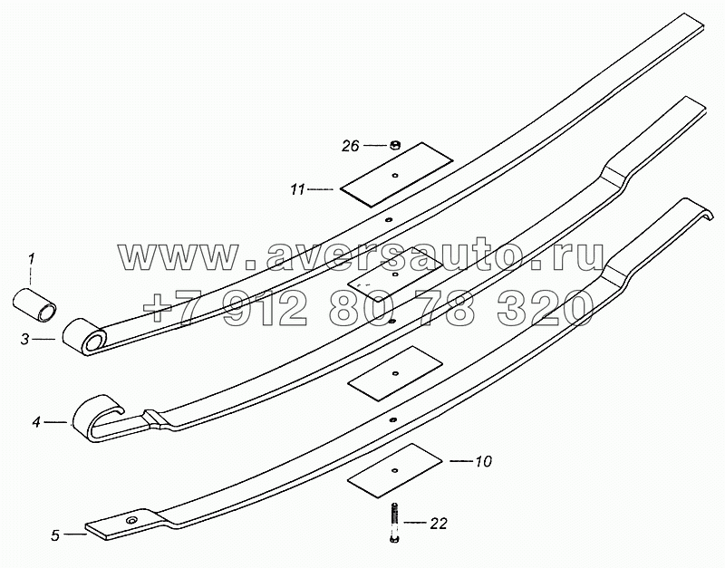 65115-2902012-15 Рессора передняя