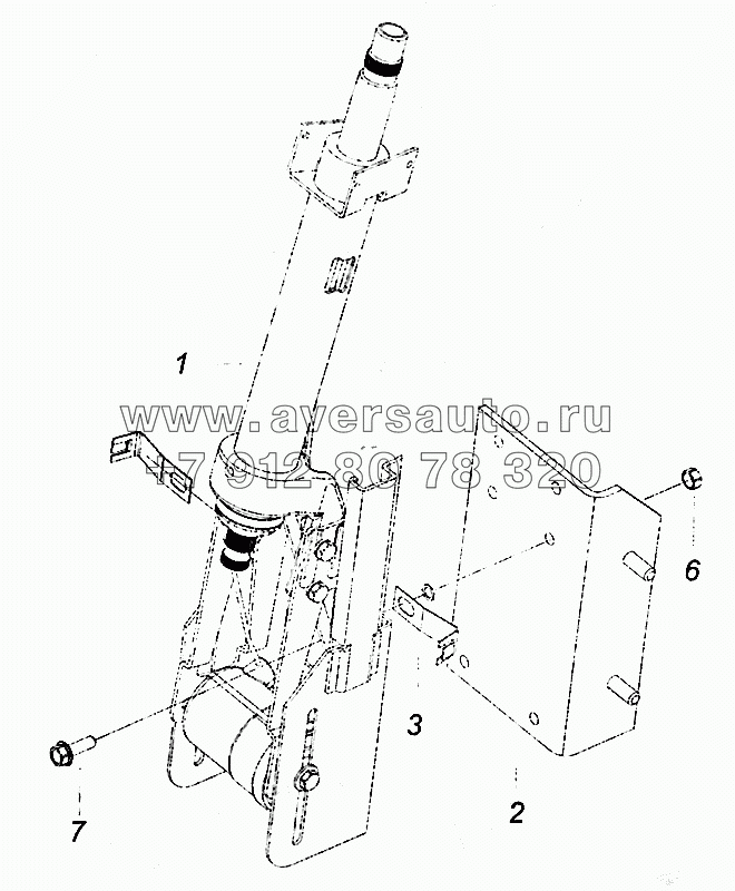 6520-3444075-19 Колонка рулевого управления с кронштейном