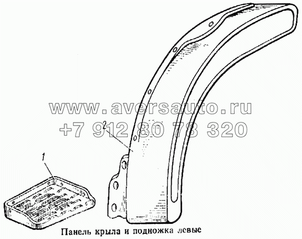 Панель крыла и подножка левые