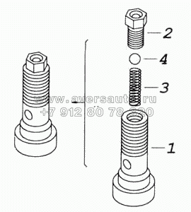 Клапан форсунки охлаждения поршня в сборе