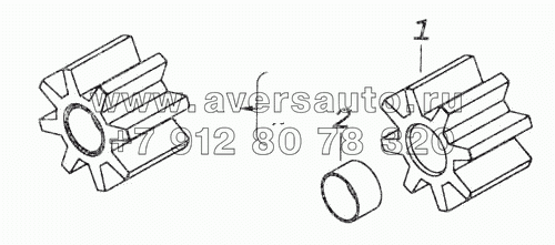 Шестерня ведомая масляного насоса
