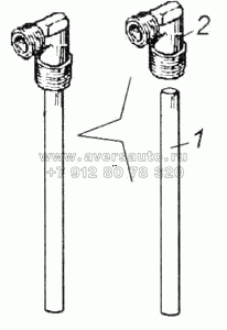Трубка слива топлива в бак с угольником