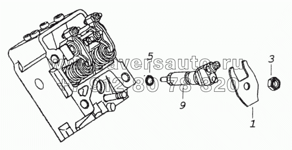 Установка форсунки