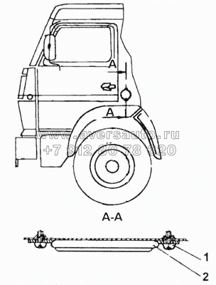 Установка световозвращателей на кабине
