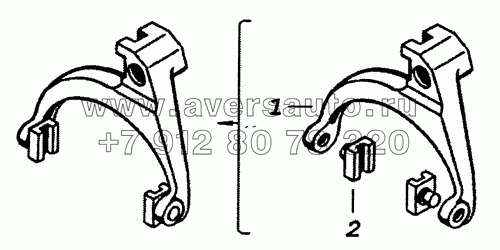 14.1702031 Вилка переключения 4-ой и 5-ой передач