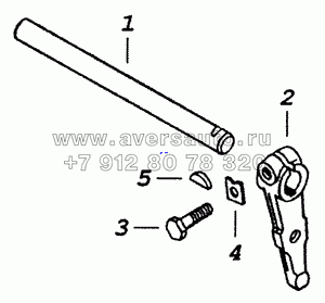15.1771110 Валик вилки мезанизма переключения с рычагом