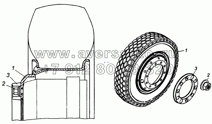 65115-3101002-50 Установка передних дисковых колес