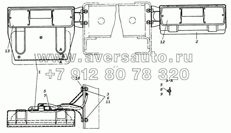 5410-3716002 Установка задних фонарей