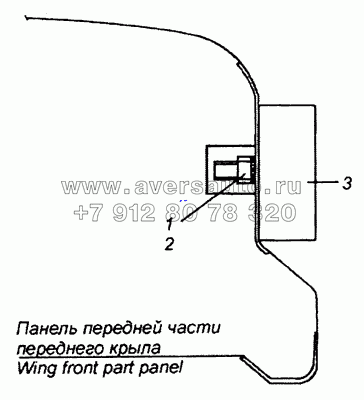 54115-3731001 Установка боковых габаритных фонарей на переднем крыле