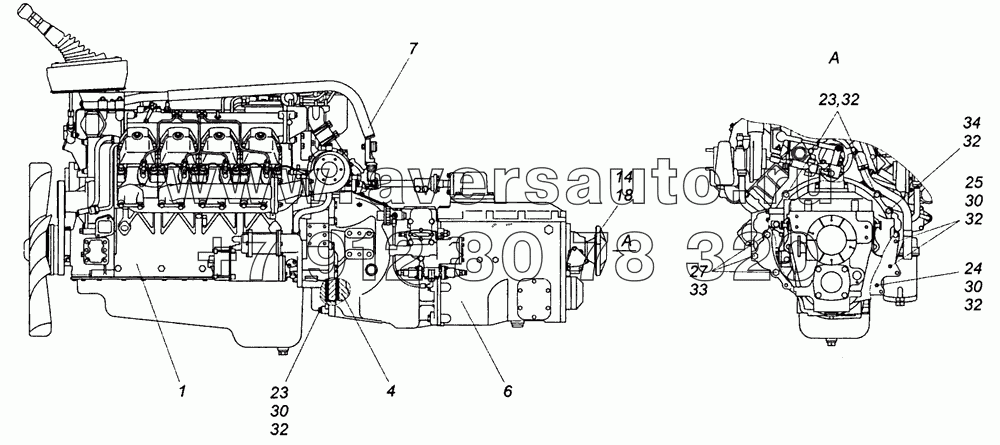 740.31-1000300 Агрегат силовой КАМАЗ 740.31-240