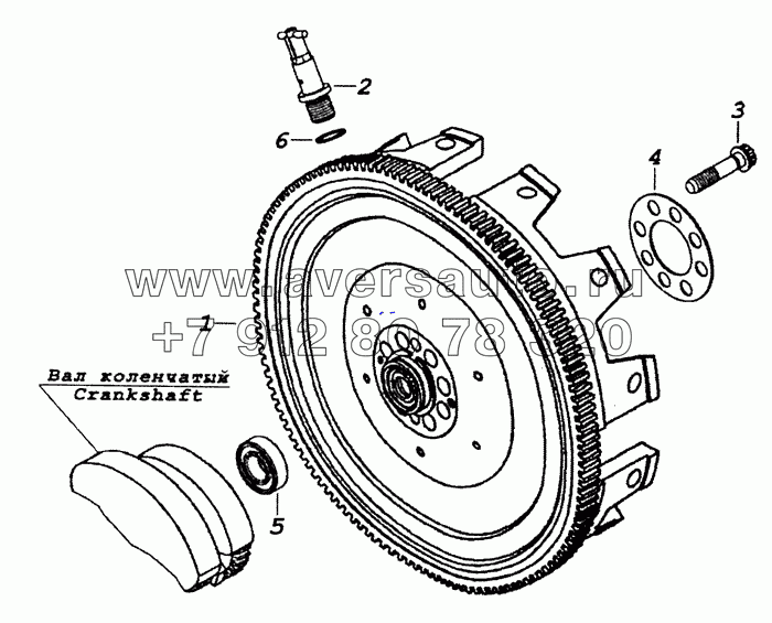 740.21-1005100-20 Установка маховика и фиксатора