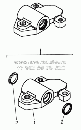 Ушко с втулкой и манжетами