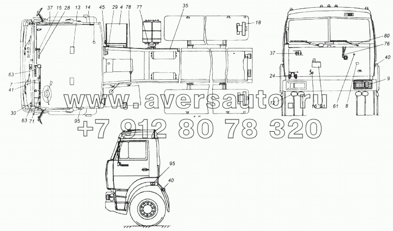 Электрооборудование. Расположение на автомобиле