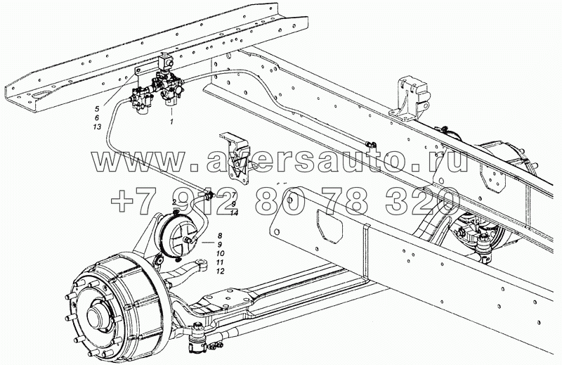 53605-3506001 Пневмопривод тормозов передней оси