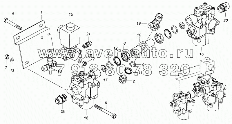 6520-3542005-80 Блок передних модуляторов АБС