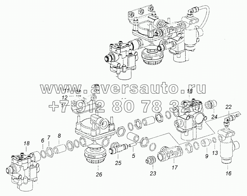 43255-3542007-80 Блок управления тормозами второго контура