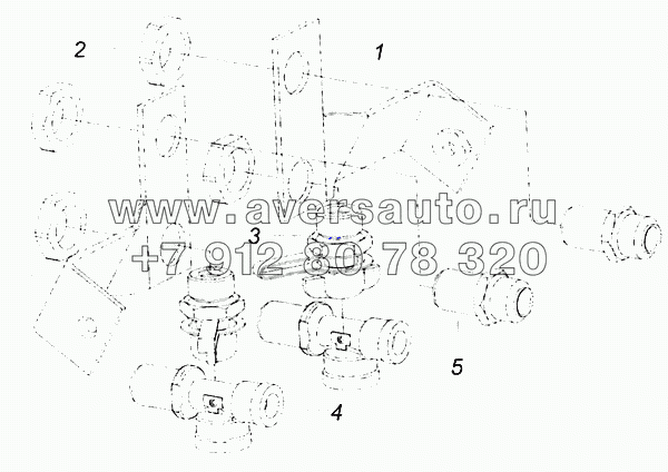 65115-3506079 Кронштейн левый задний в сборе с фитингами