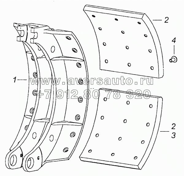 6520-3501090-40 Колодка тормоза с накладками