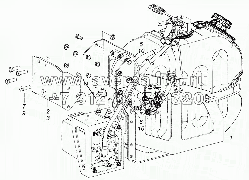 6520-1208002 Установка бака нейтрализующей жидкости