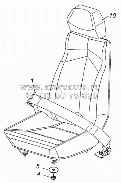 5460-5000123 Установка среднего сиденья