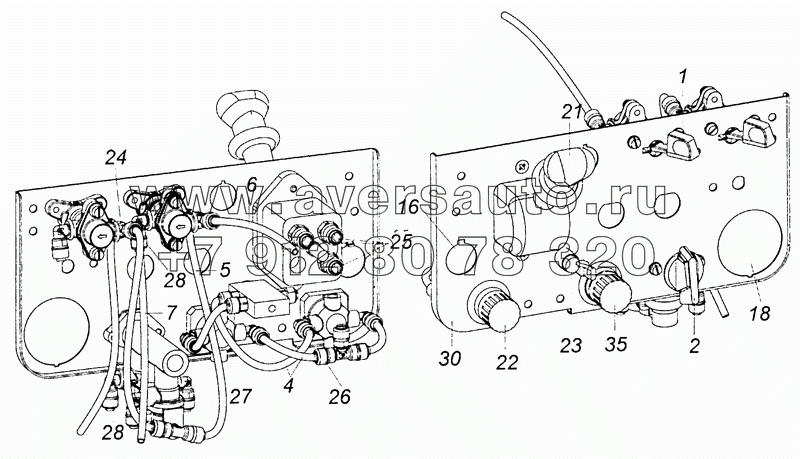 6560-5325300 Щиток нижний с приборами