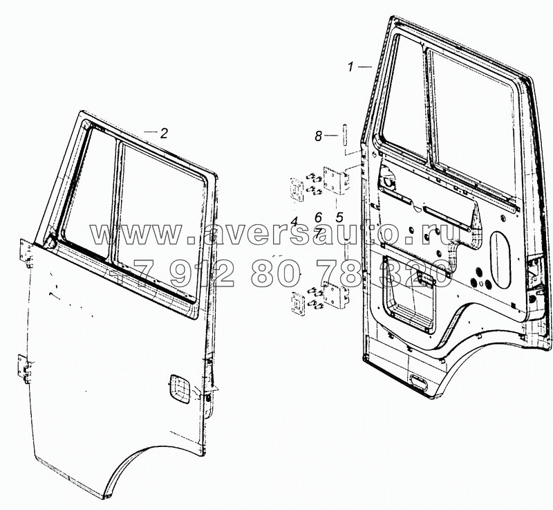 53205-6100133-01 Установка дверей