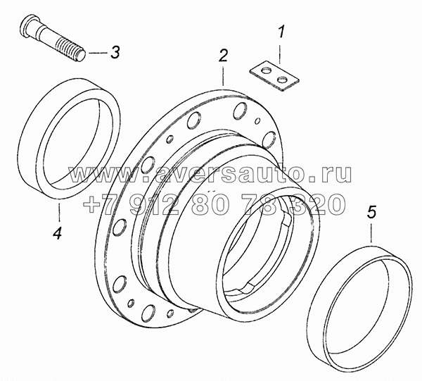 6520-3104012 Ступица заднего колеса с болтами