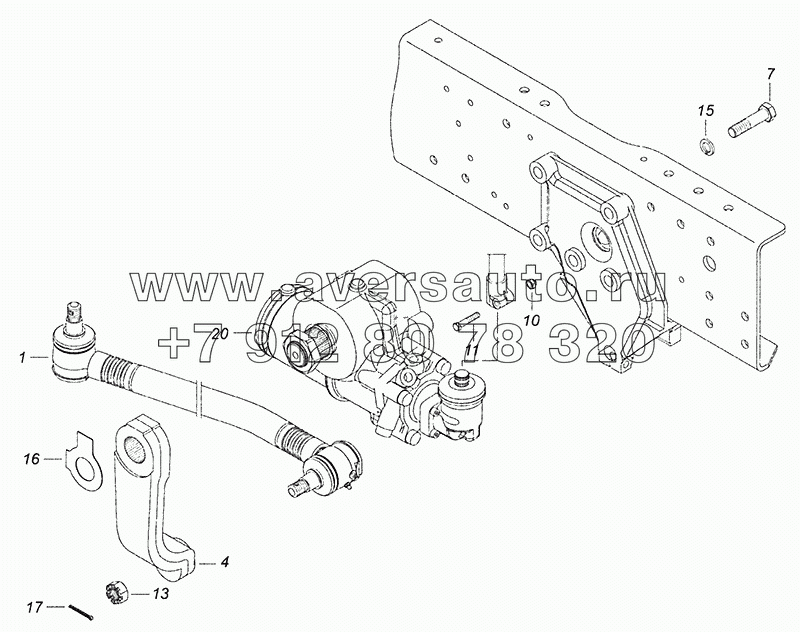 6520-3400012, 6520-3400012-10 Установка рулевого механизма