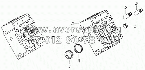 Головка цилиндра с втулками