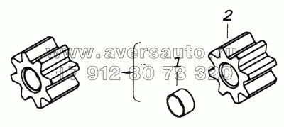 Шестерня ведомая масляного насоса