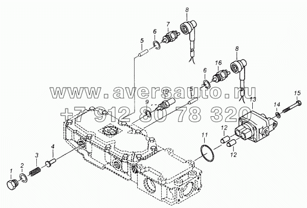 Установка датчиков механизма переключения передач