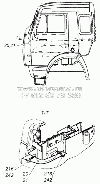Панель передка боковая съемная левая. Панель передка боковая съемная правая