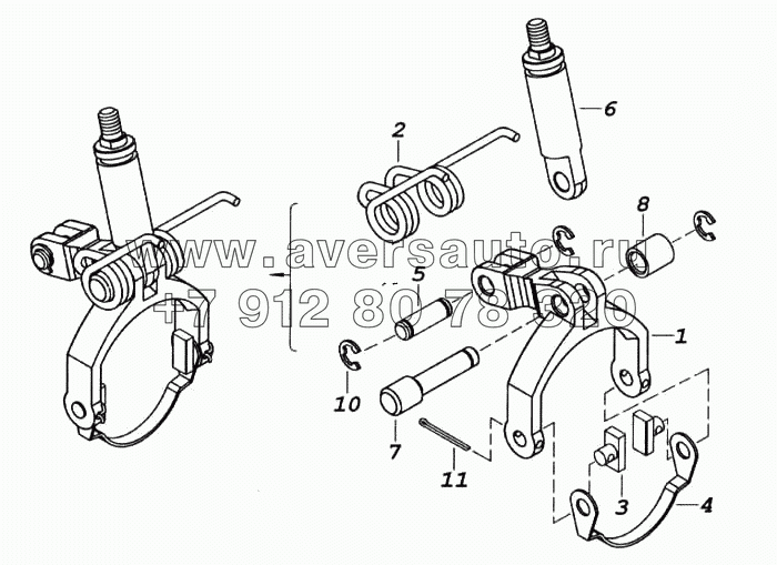 Вилка блокировки в сборе