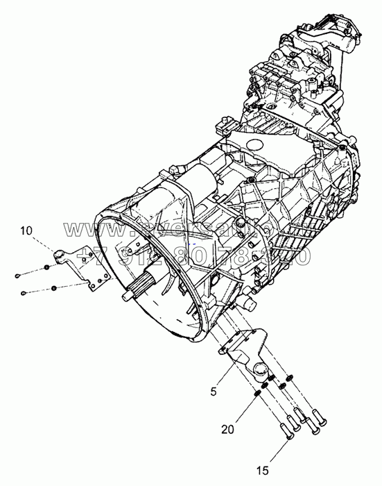 5490-1001000-07 Установка кронштейнов силового агрегата