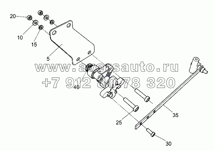 5490-4055010-30 Датчик положения в сборе с кронштейном