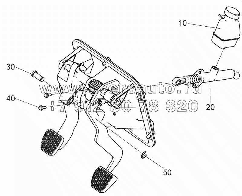 0000-1602009 Установка главного цилиндра сцепления