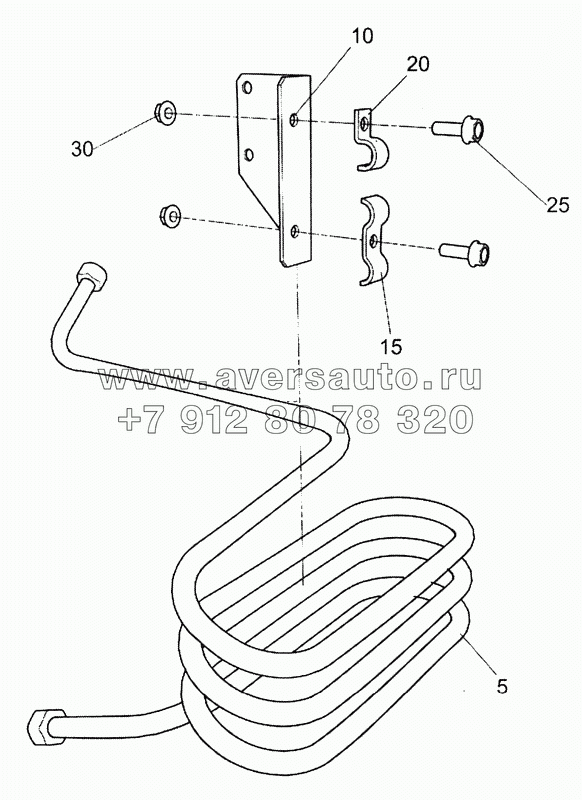 5490-3506180-15 Охладитель в сборе с кронштейном