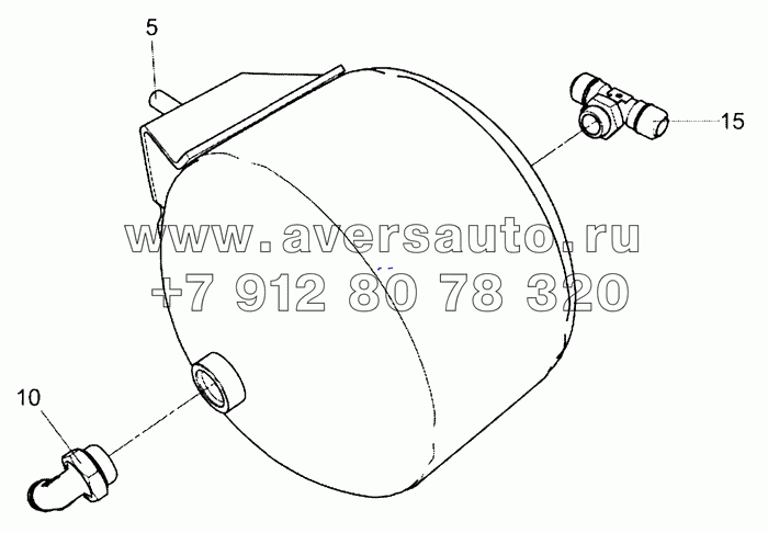 5490-3513002-31 Ресивер малый с фитингами