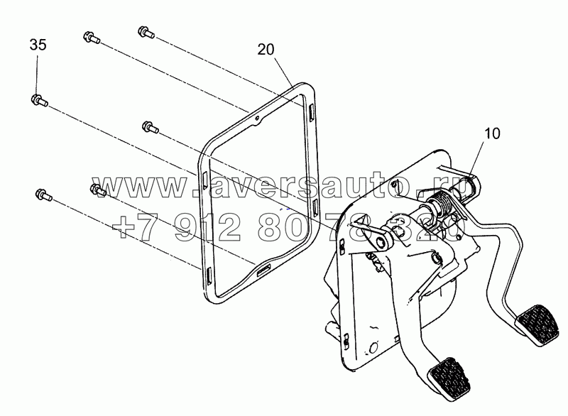 0000-3514005 Блок педалей