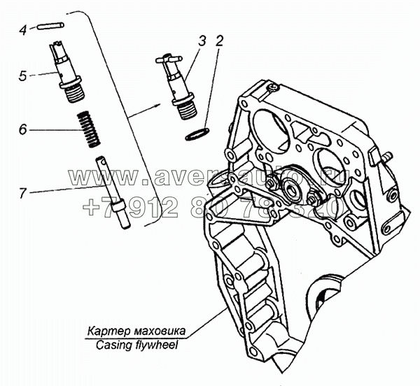 Установка фиксатора маховика