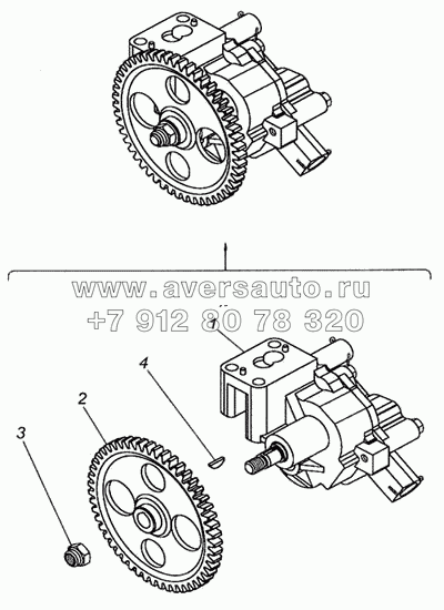 Масляный насос с шестерней