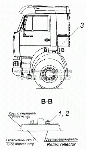 Установка габаритных боковых фонарей