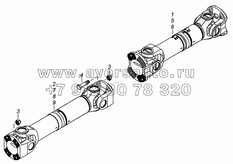 6460-2200001-40 Установка карданных валов