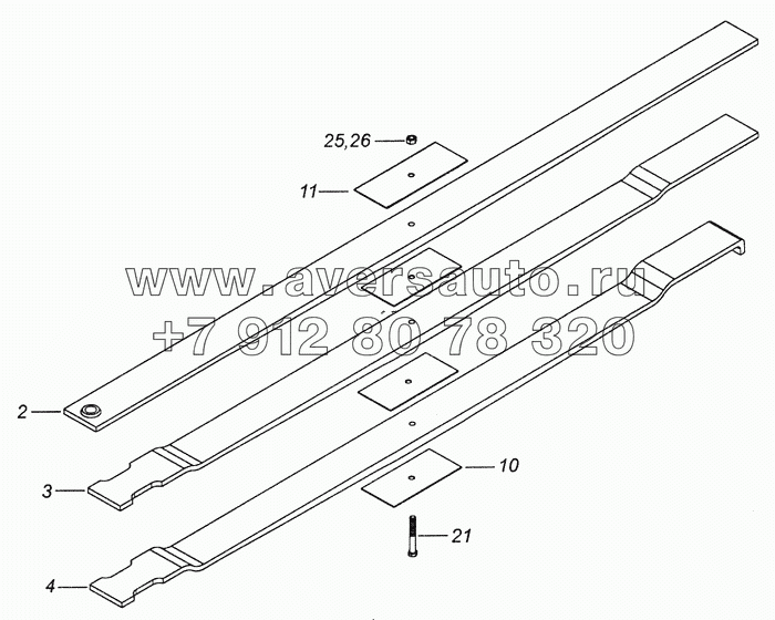 65115-2902012-10 Рессора передняя