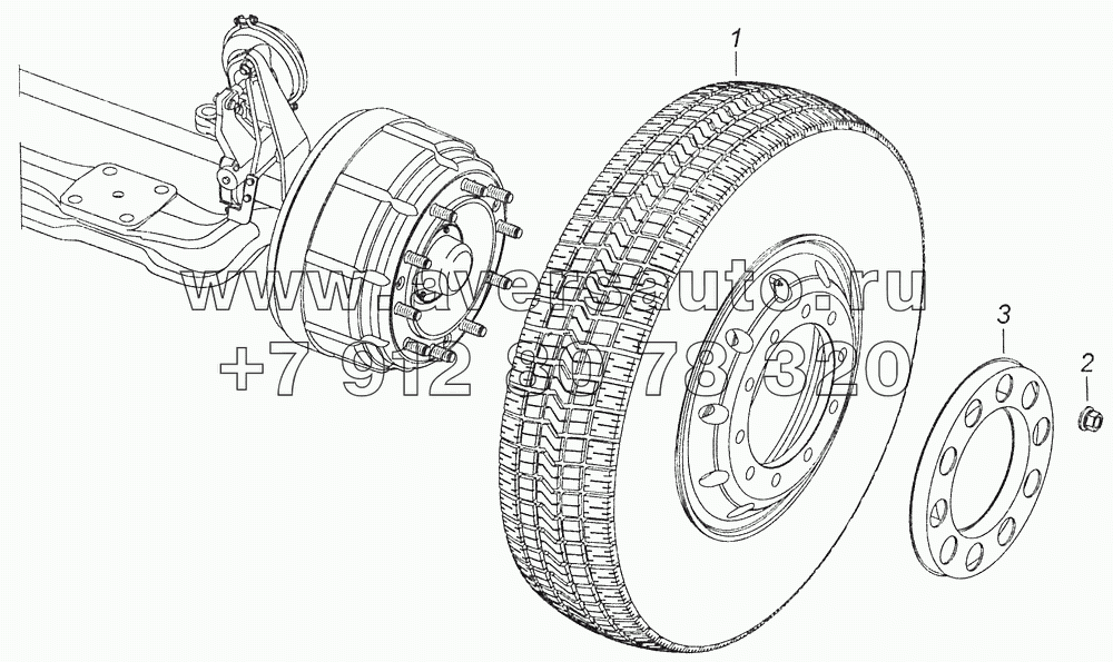 6460-3101002 Установка передних стальных колес