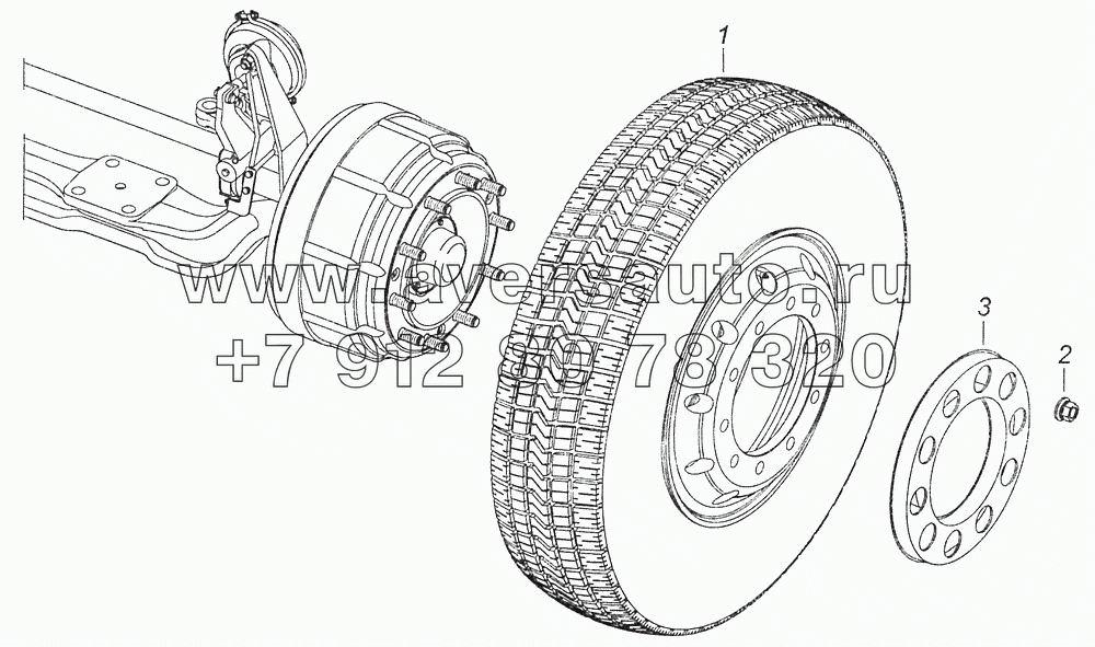 6460-3101002-10 Установка передних алюминиевых колес