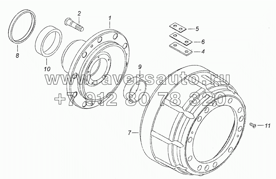 6520-3103010 Ступица с тормозным барабаном