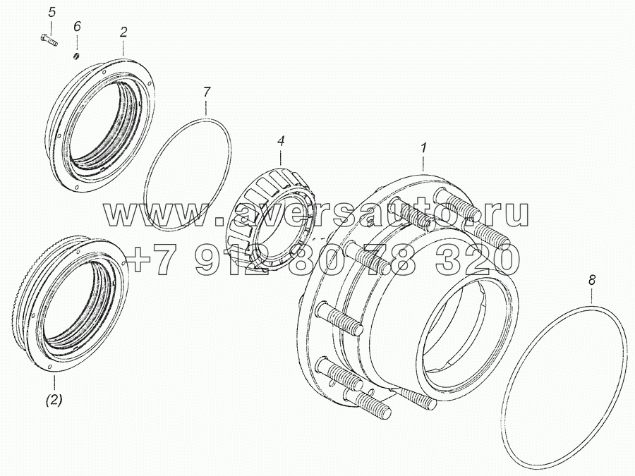 6520-3104009 Ступица заднего колеса с манжетами