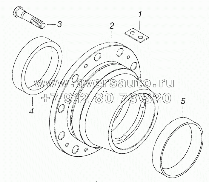 6520-3104012 Ступица заднего колеса с болтами